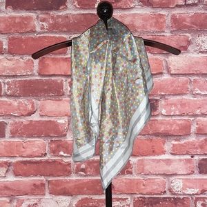 Vintage Dotted Multicolored Silver Scarf